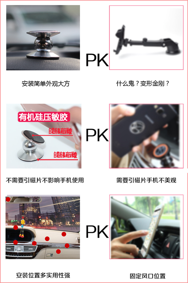 有機矽壓敏膠在車載支架粘接的優(you) 勢