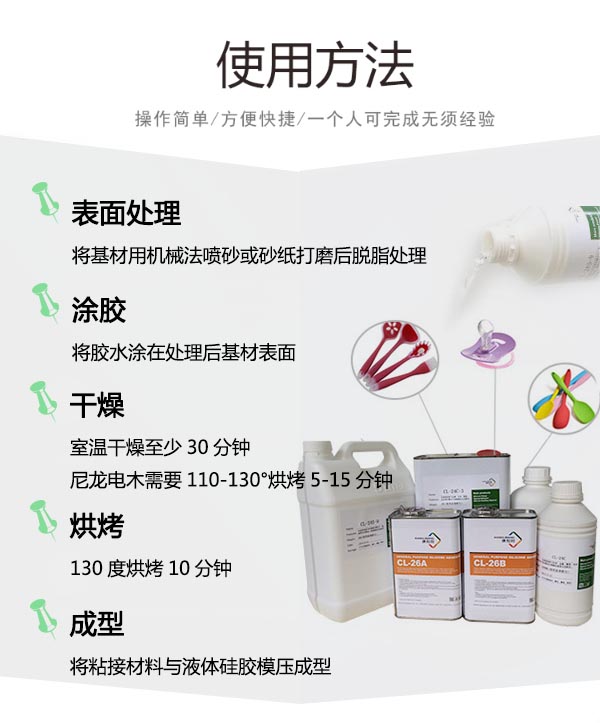 耐高溫矽膠粘金屬膠水CL-24W使用方法