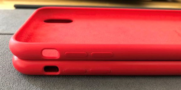 iphoness矽膠殼內(nei) 襯對比